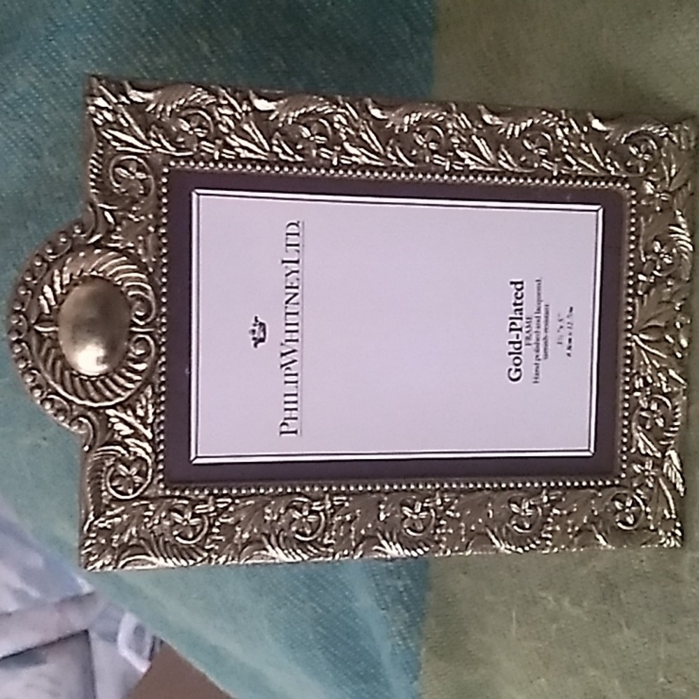 Philip Whitney Gold Plated Picture Frame